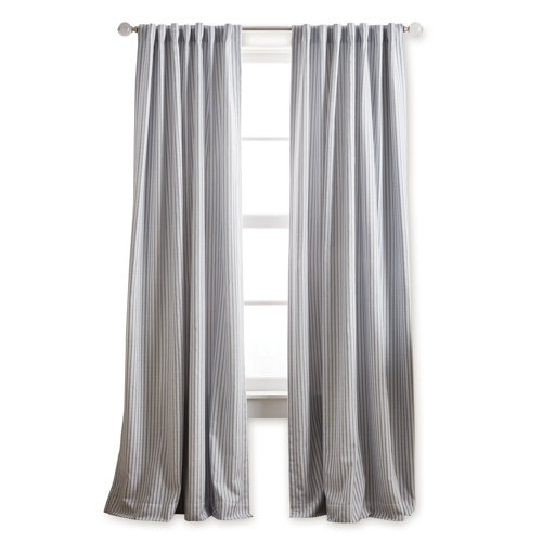 Wayfair Navy & White Striped Curtains